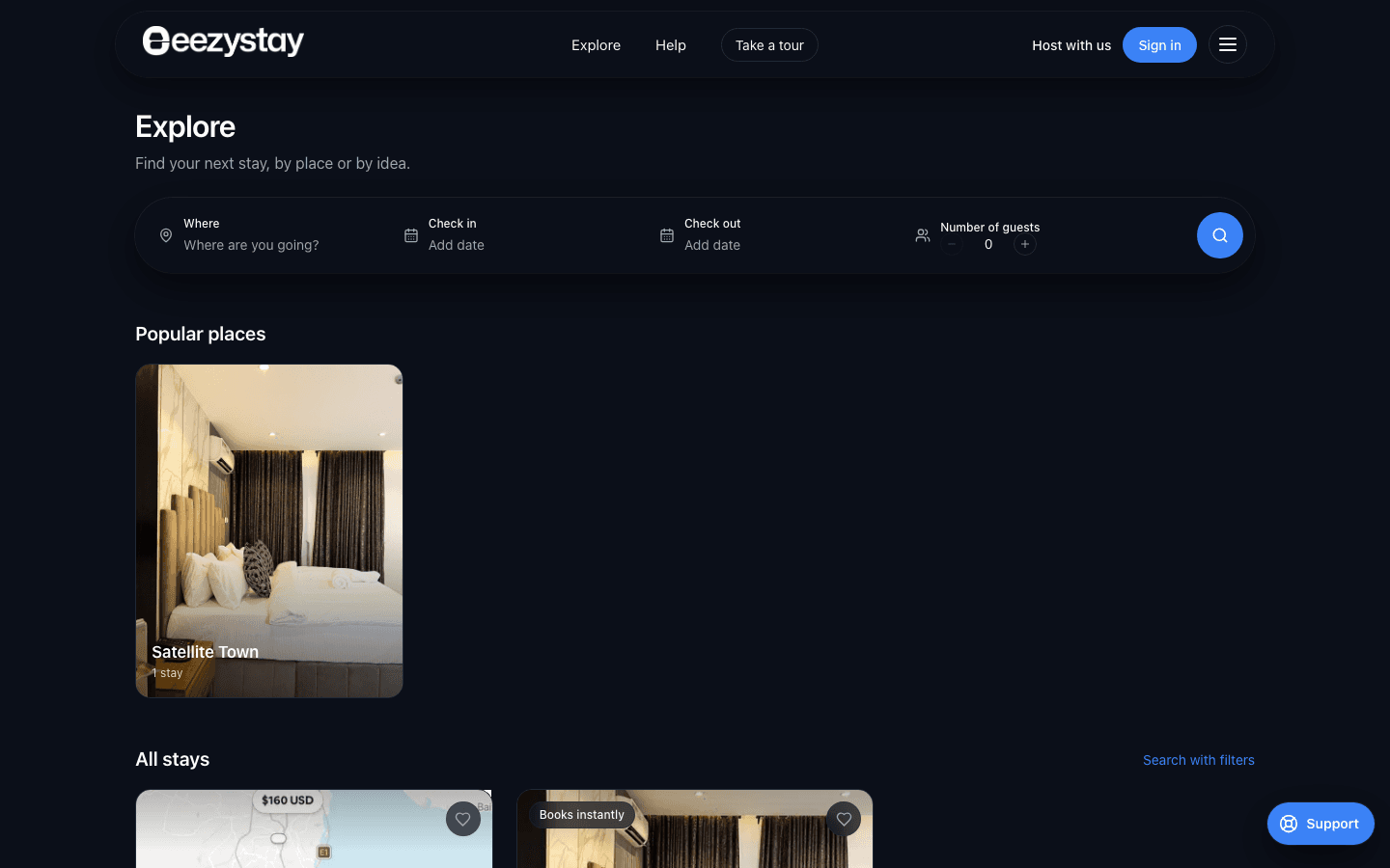 Explore: popular places and all stays